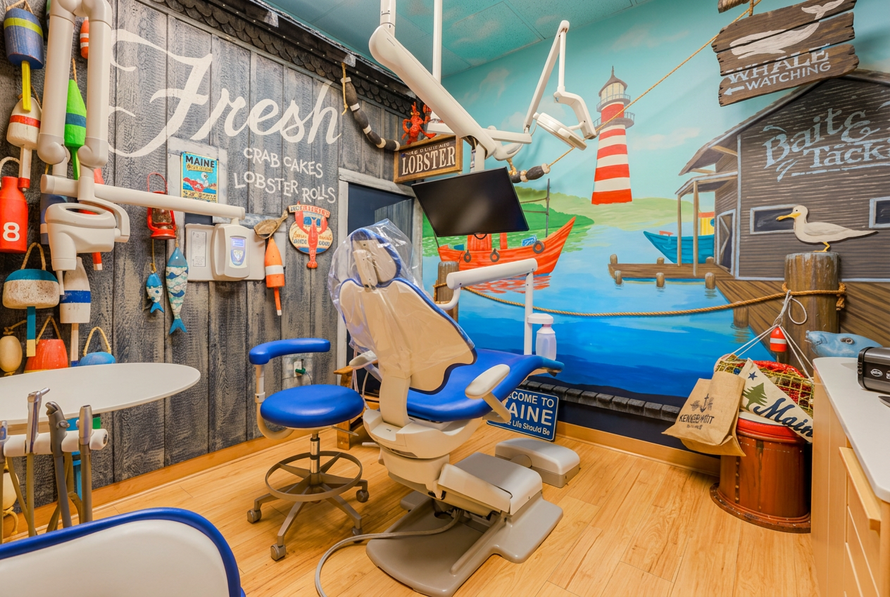 Lobster Harbor — Exam Room at Dentistry for Kids