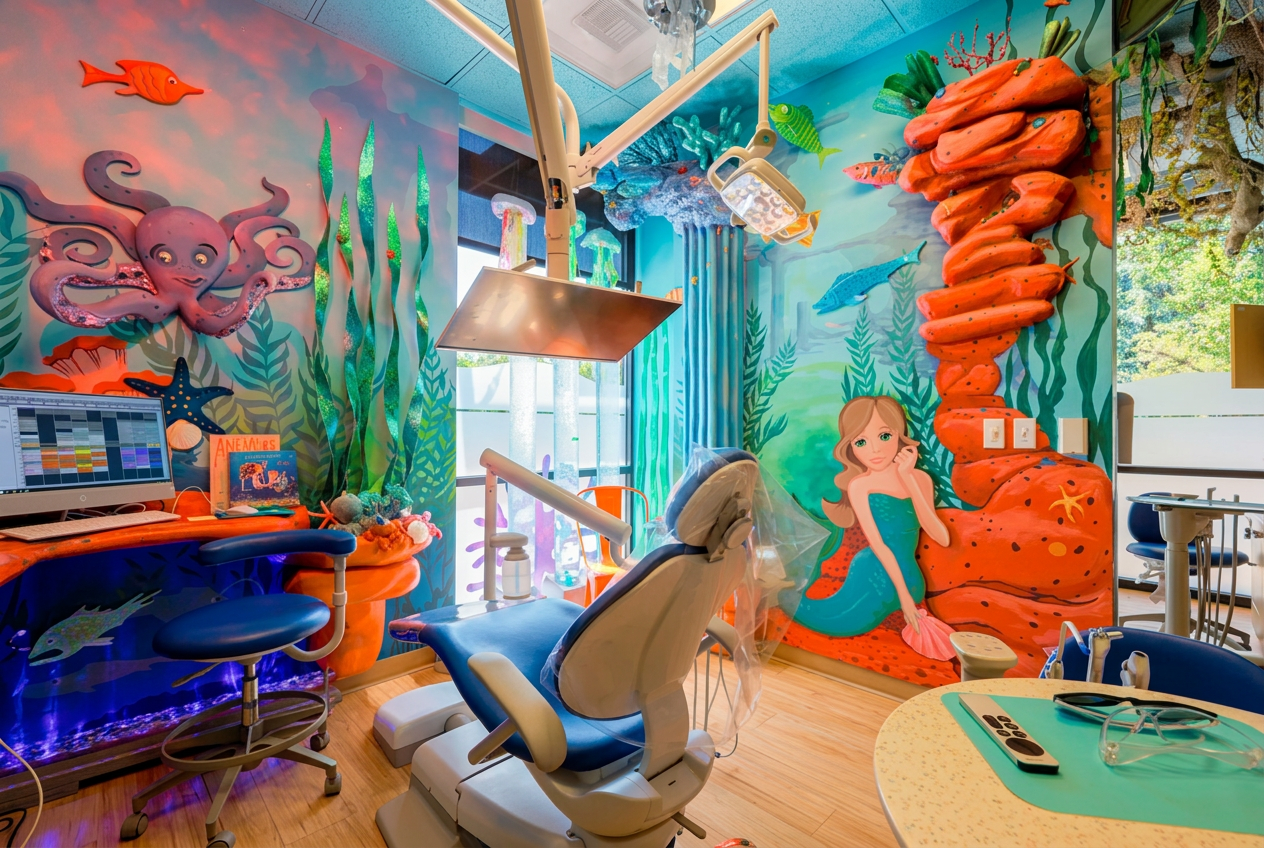 Mermaid Reef — Exam Room at Dentistry for Kids